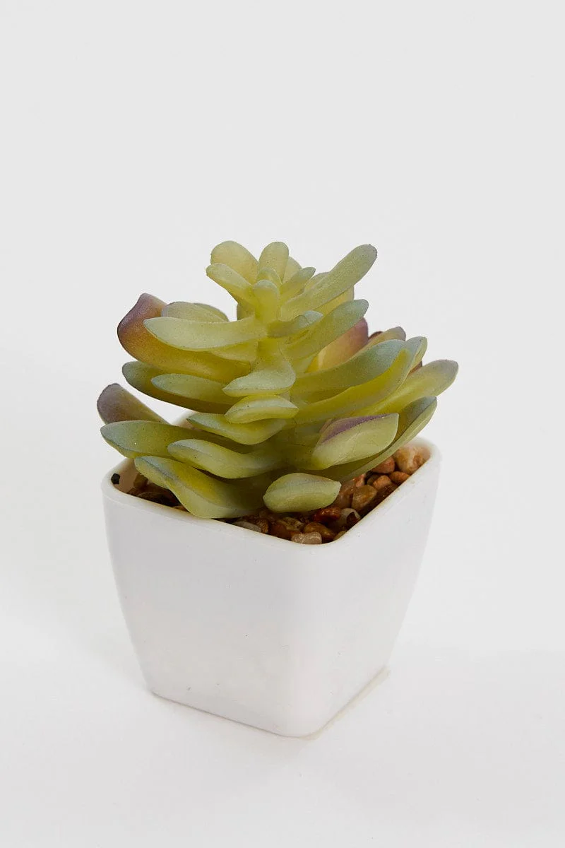 Green Artificial Potted Cactus - Image 2