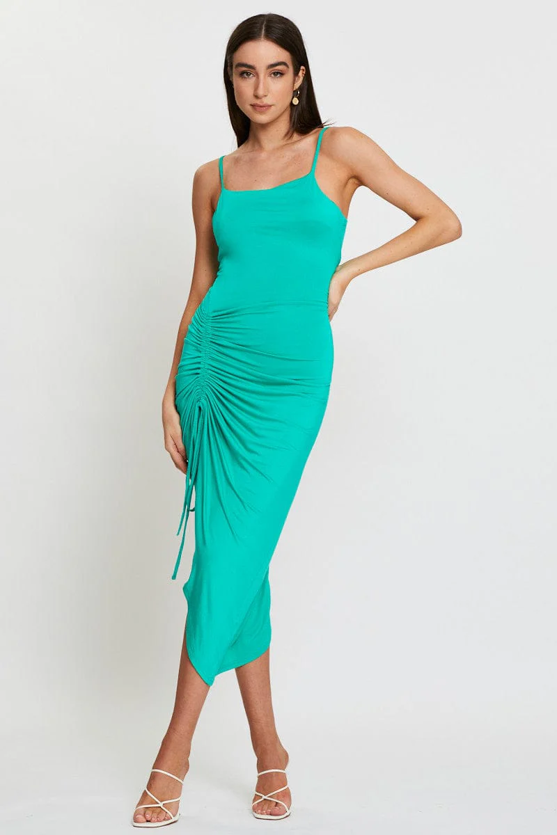Green Bodycon Dress Midi - Image 3