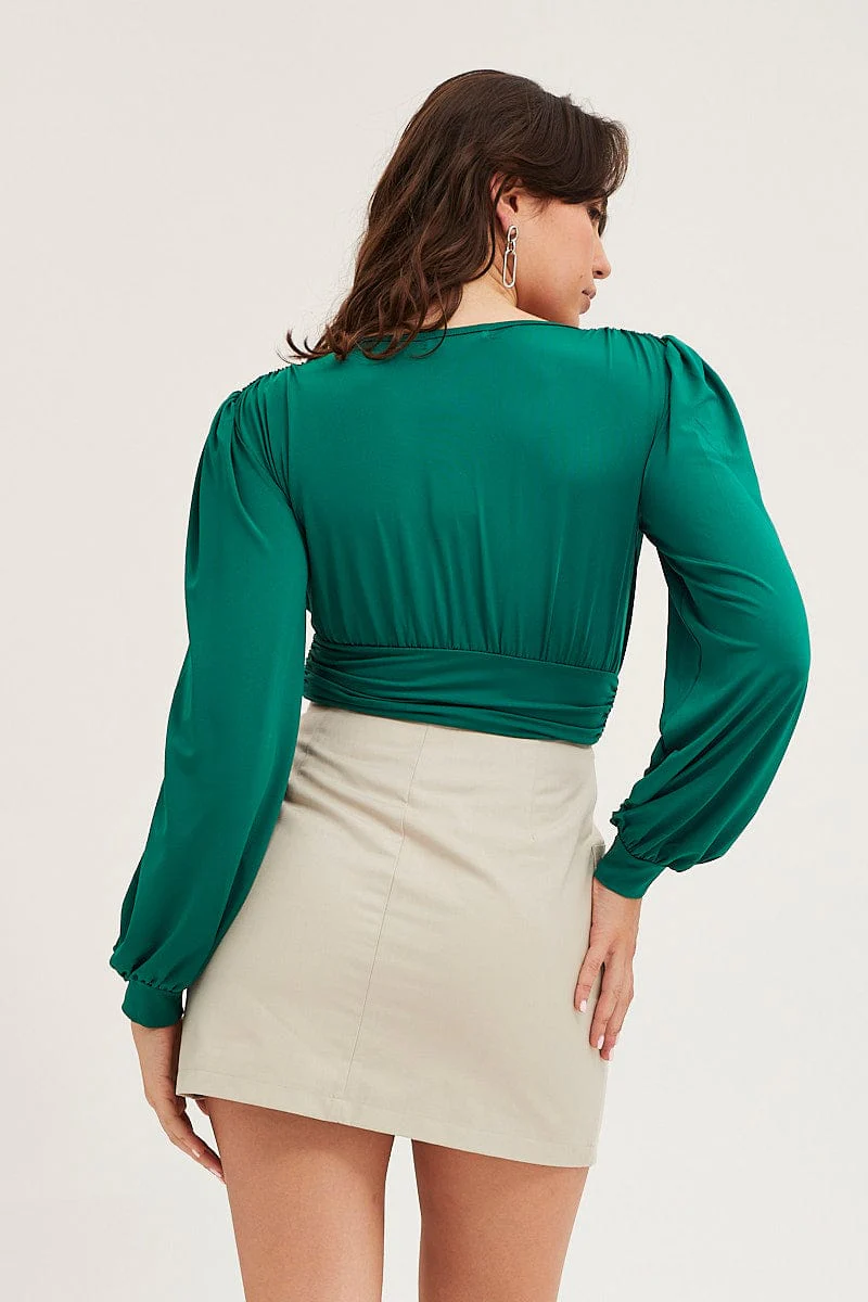 Green Bodysuit Puff Sleeve - Image 5