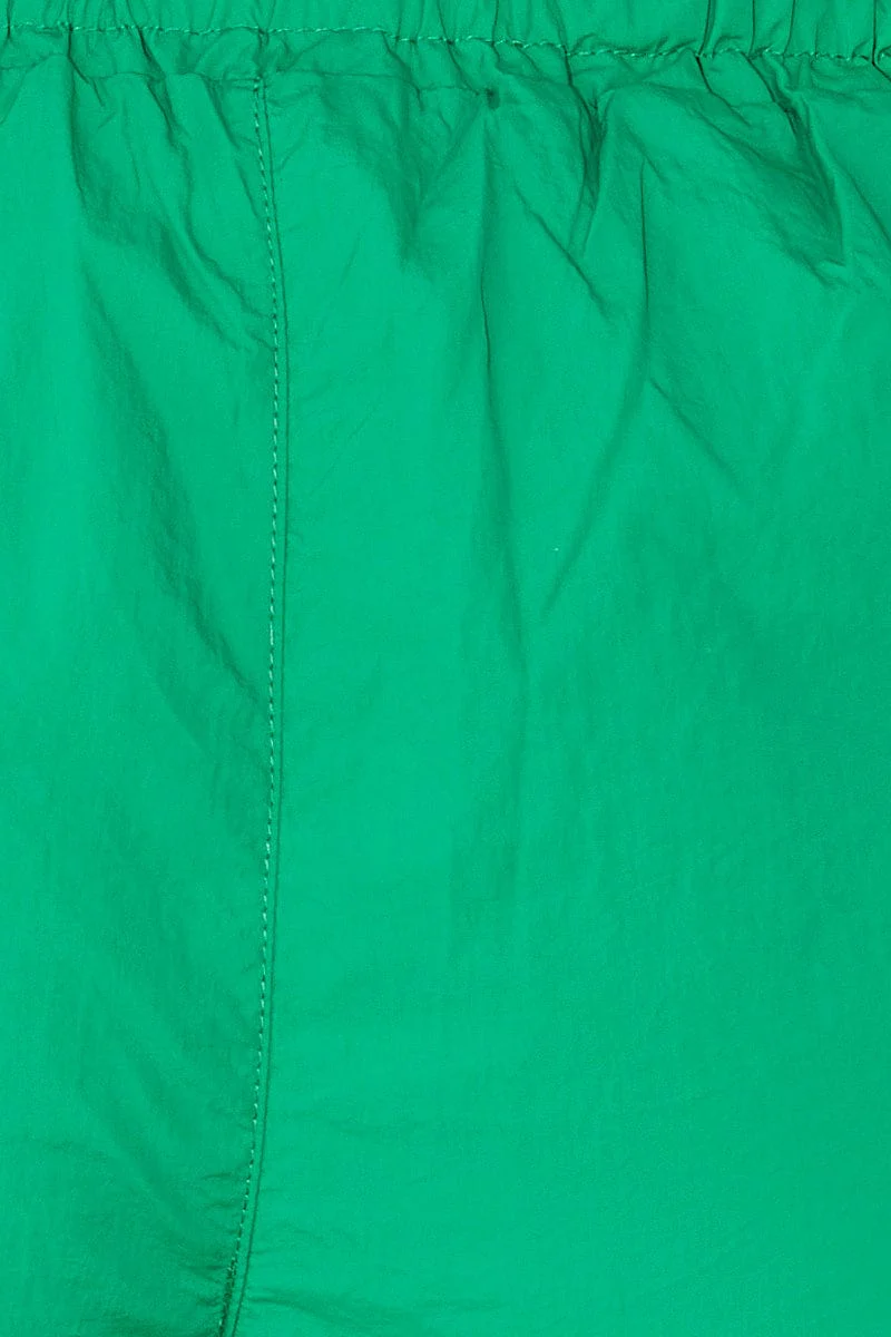 Green Cargo Parachute Pants - Image 6
