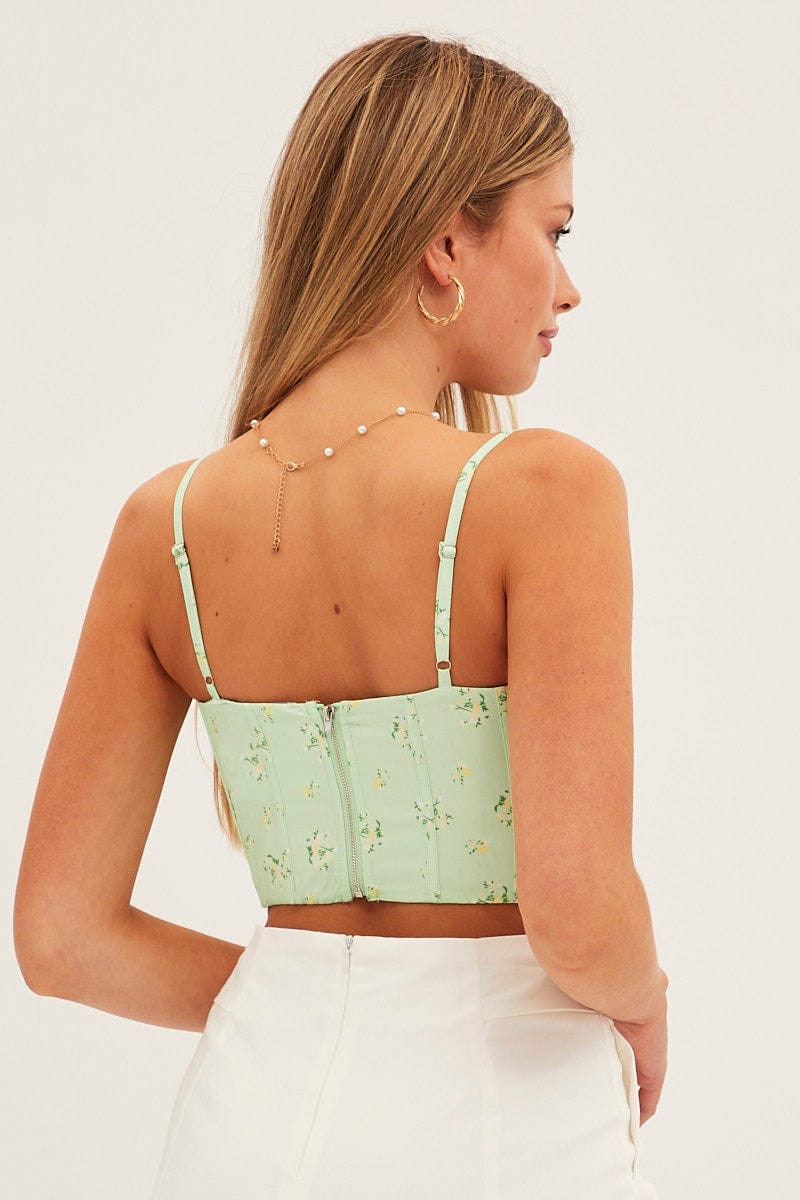 Green Corset Style Crop Top - Image 5