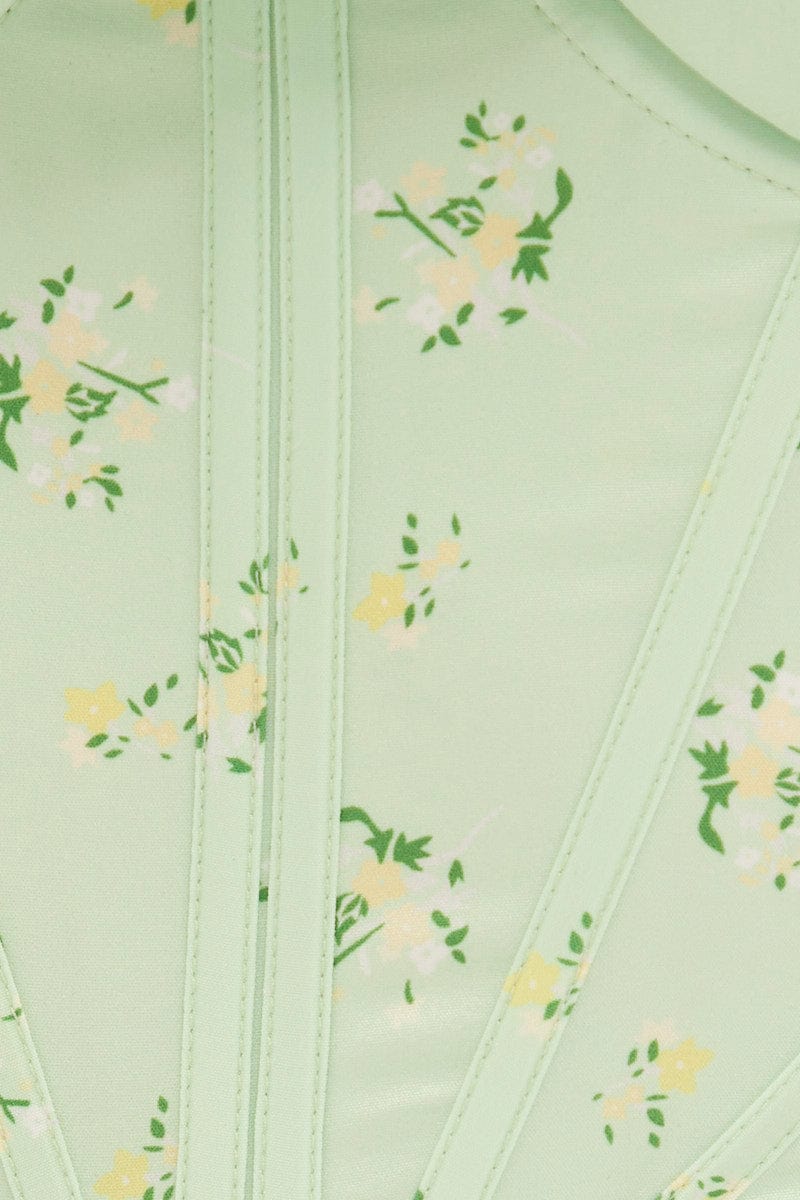 Green Corset Style Crop Top - Image 6