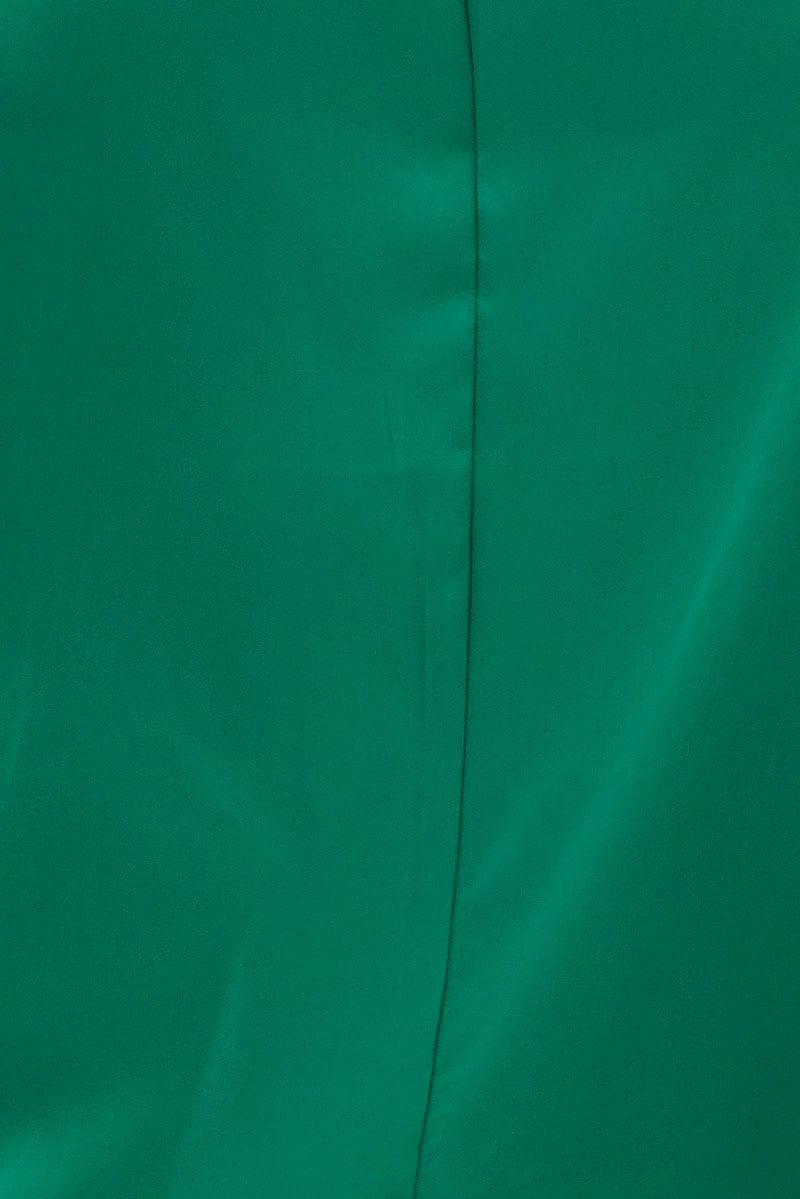 Green Cowl Neck Slip Midi Dress - Image 6