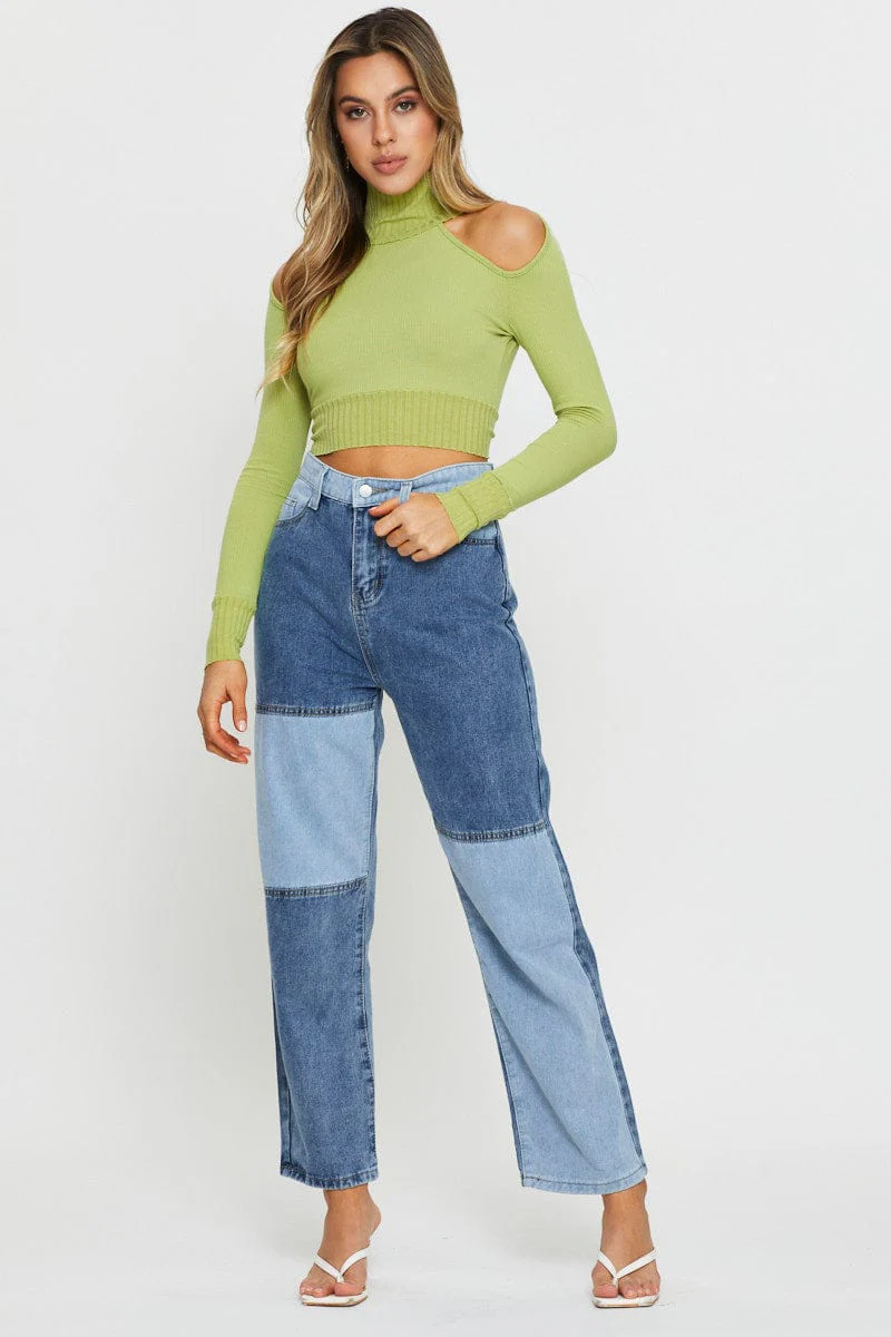 Green Crop Top Long Sleeve - Image 3