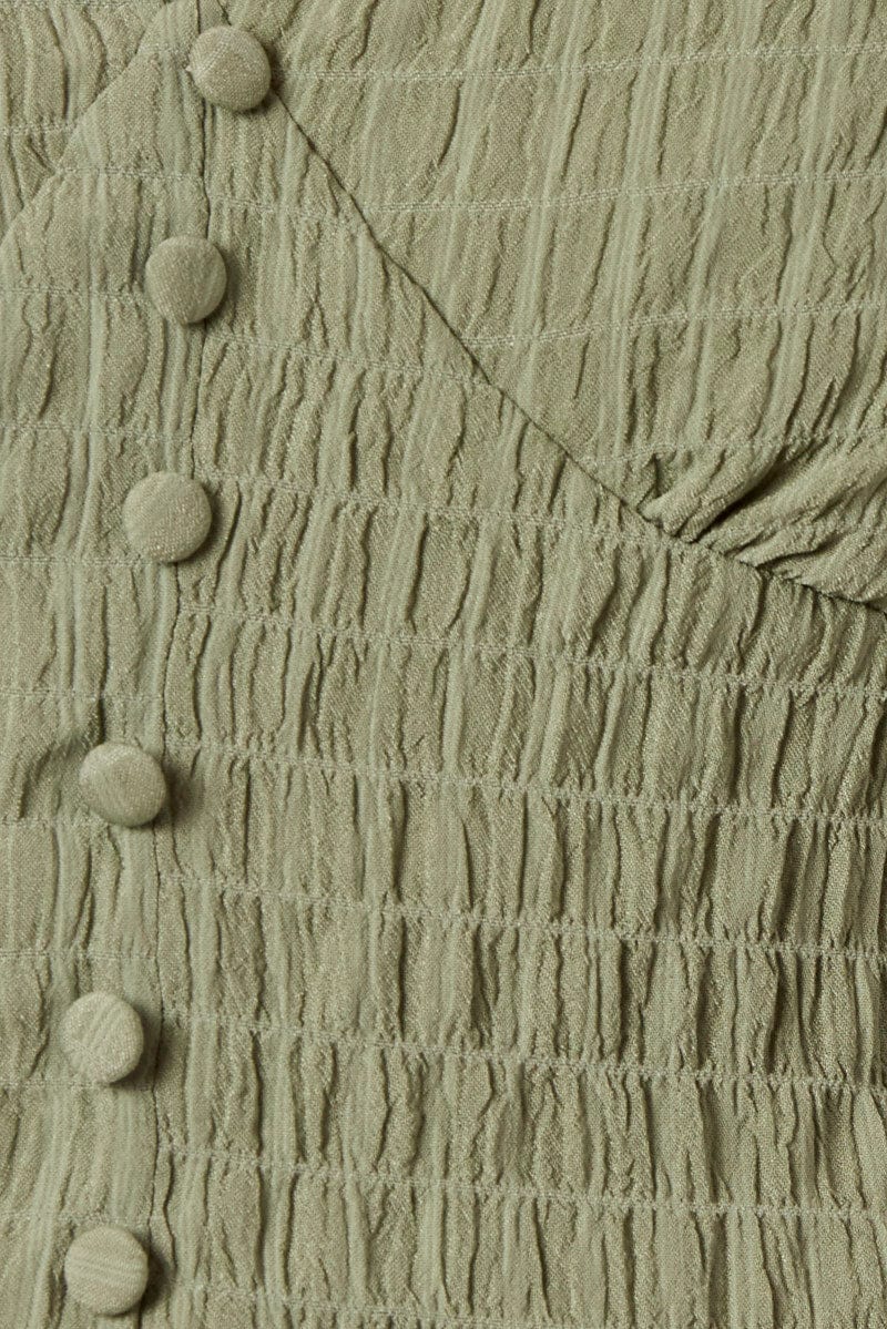 Green Crop Top Long Sleeve Textured - Image 6