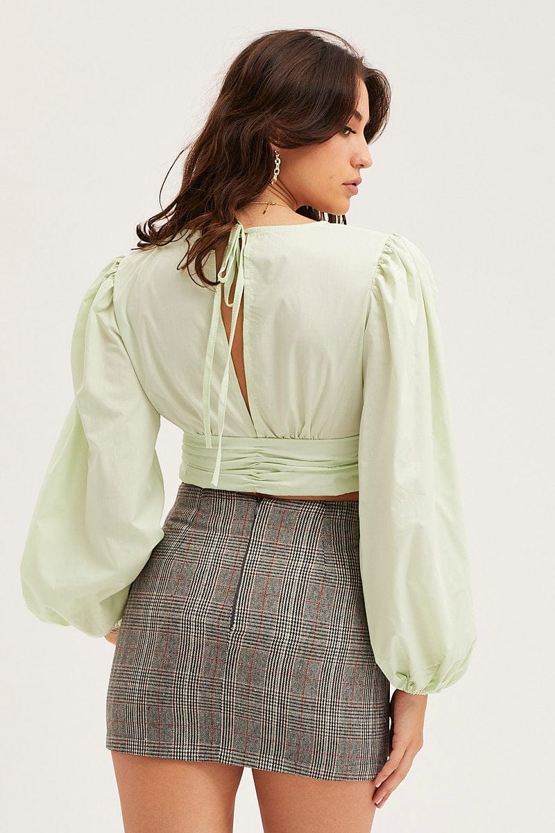 Green Crop Top Long Sleeve - Image 5