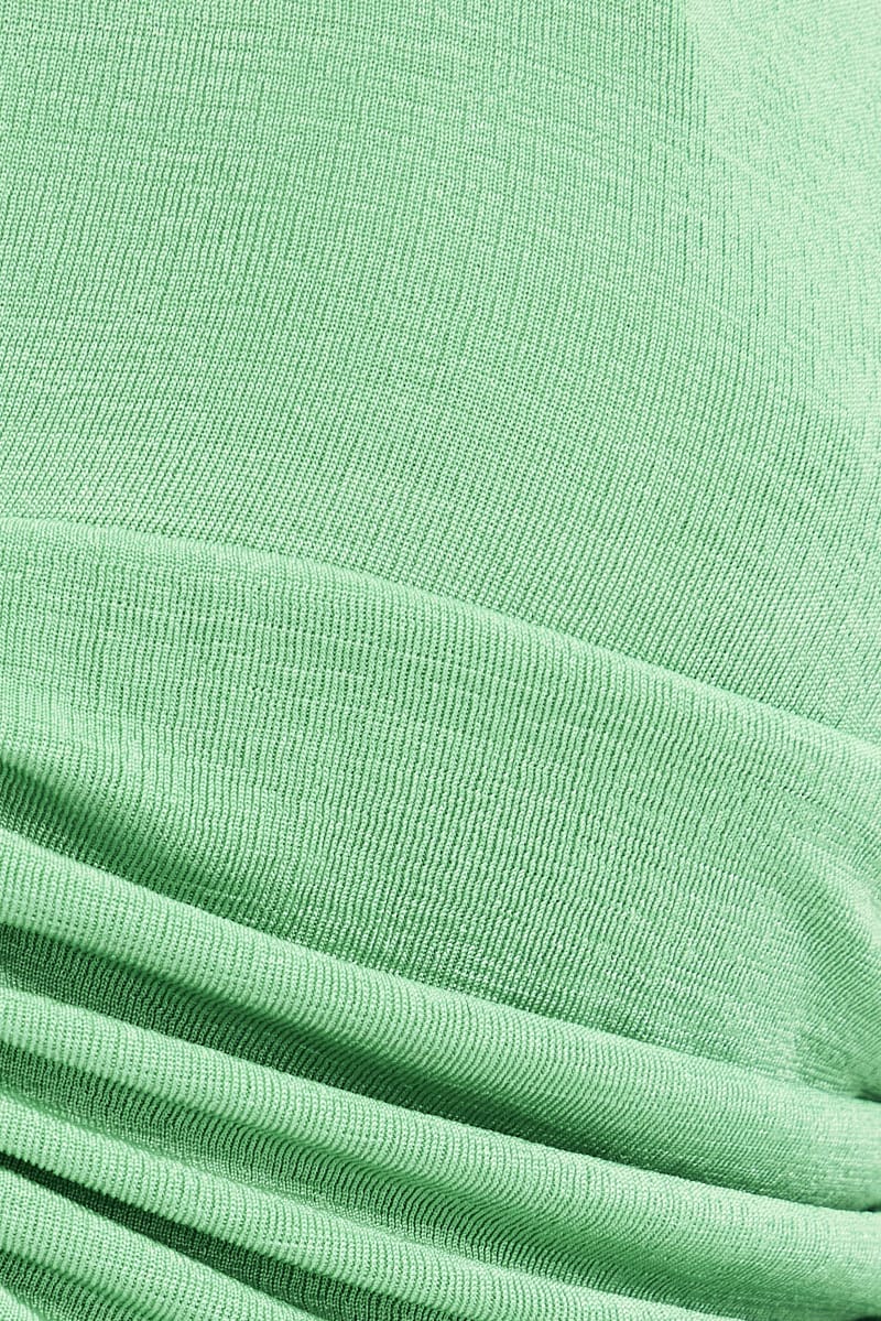 Green Front Ruched Halter Top - Image 6