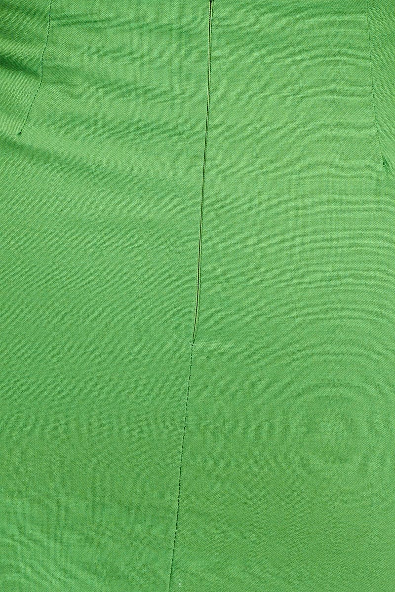 Green Front Tie Midi Skirt - Image 6