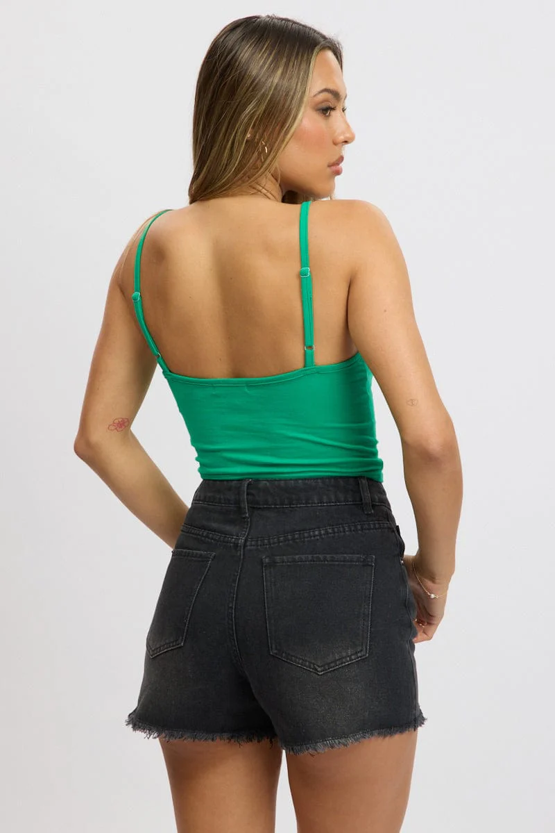 Green Graphic Halter Neck Top - Image 5