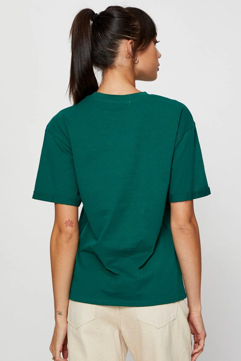 Green Graphic T-Shirt Short Sleeve - Image 5