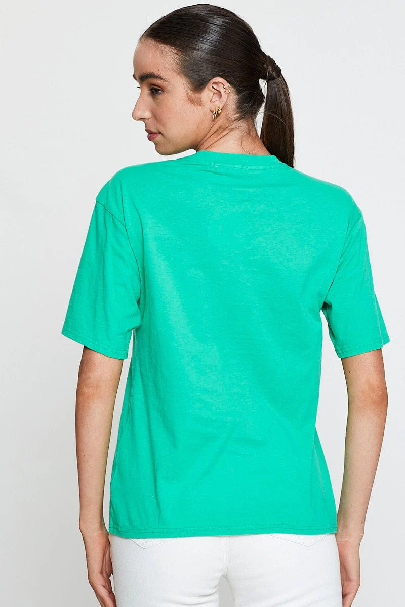Green Graphic T-Shirt Short Sleeve - Image 5