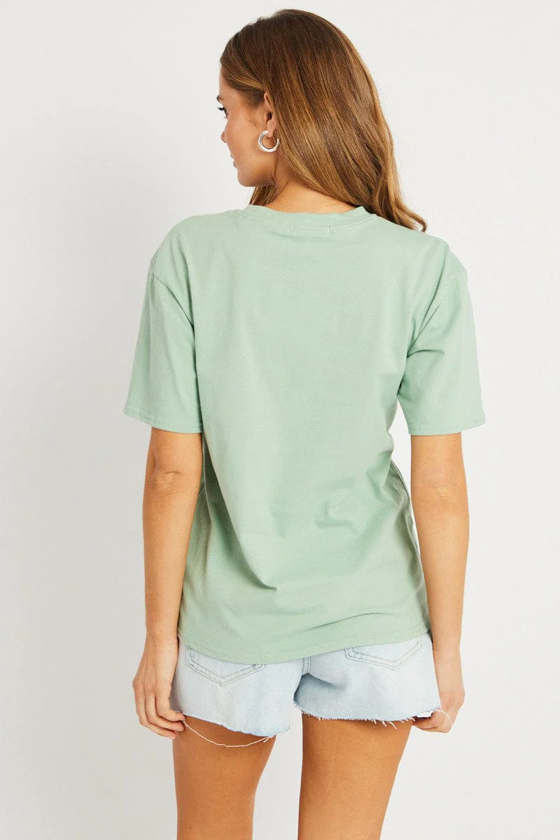 Green Graphic Tee Short Sleeve - Image 5