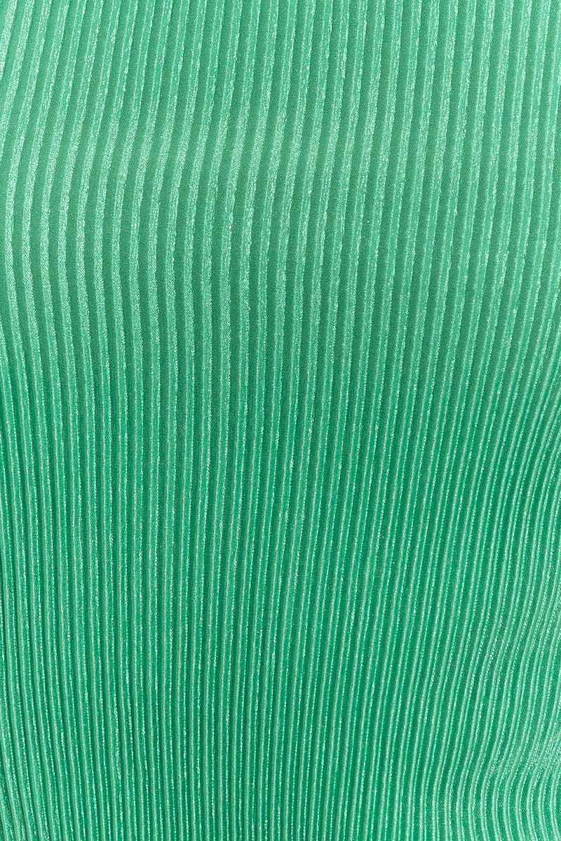 Green Halter Plisse Top - Image 6