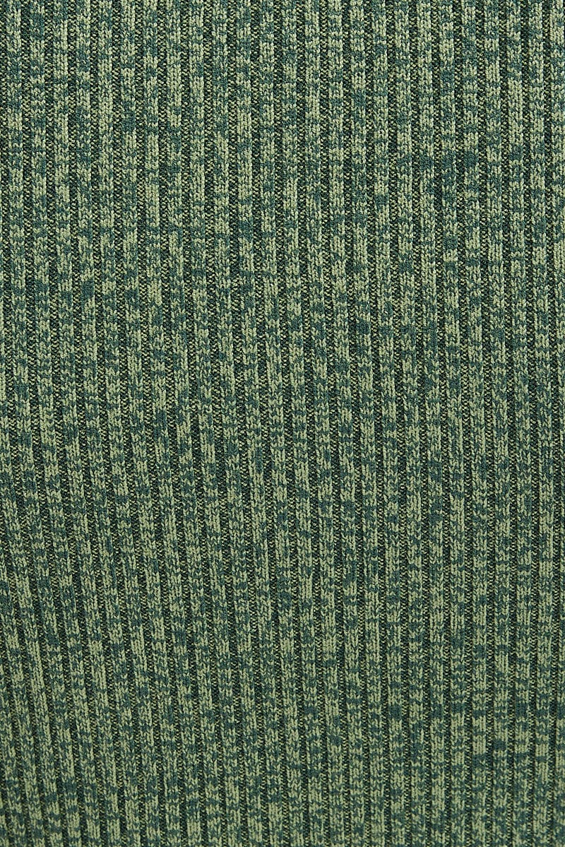 Green Knit Dress Long Sleeve Midi - Image 6