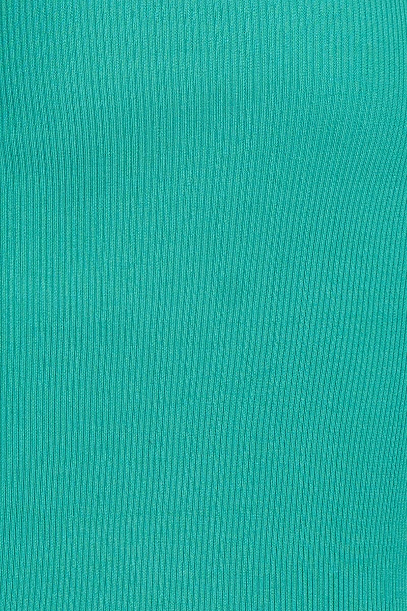 Green Knit Dress Midi - Image 6