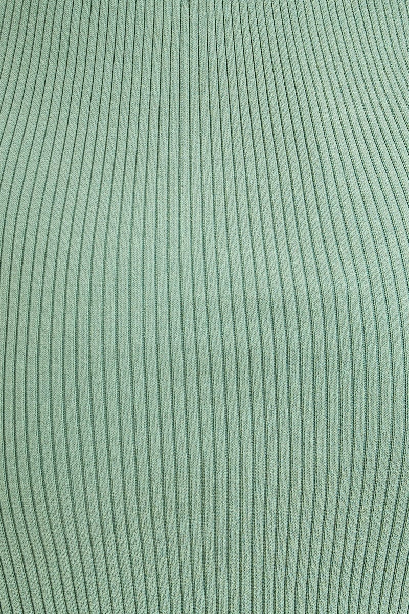 Green Knit Skirt Mini High Rise - Image 6