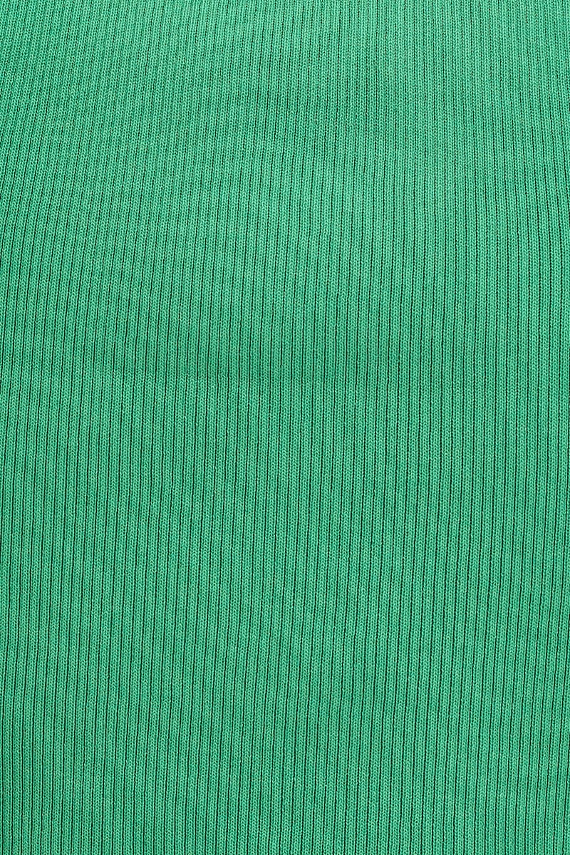 Green Knit Top Sleeveless Crop - Image 6