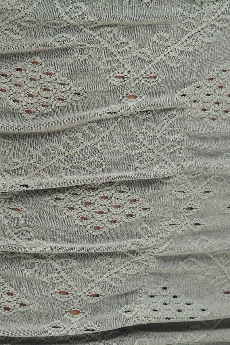 Green Lace Keyhole Rushed Cropped Cami - Image 6