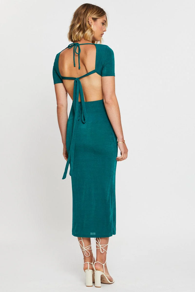 Green Maxi Dress Bodycon - Image 4