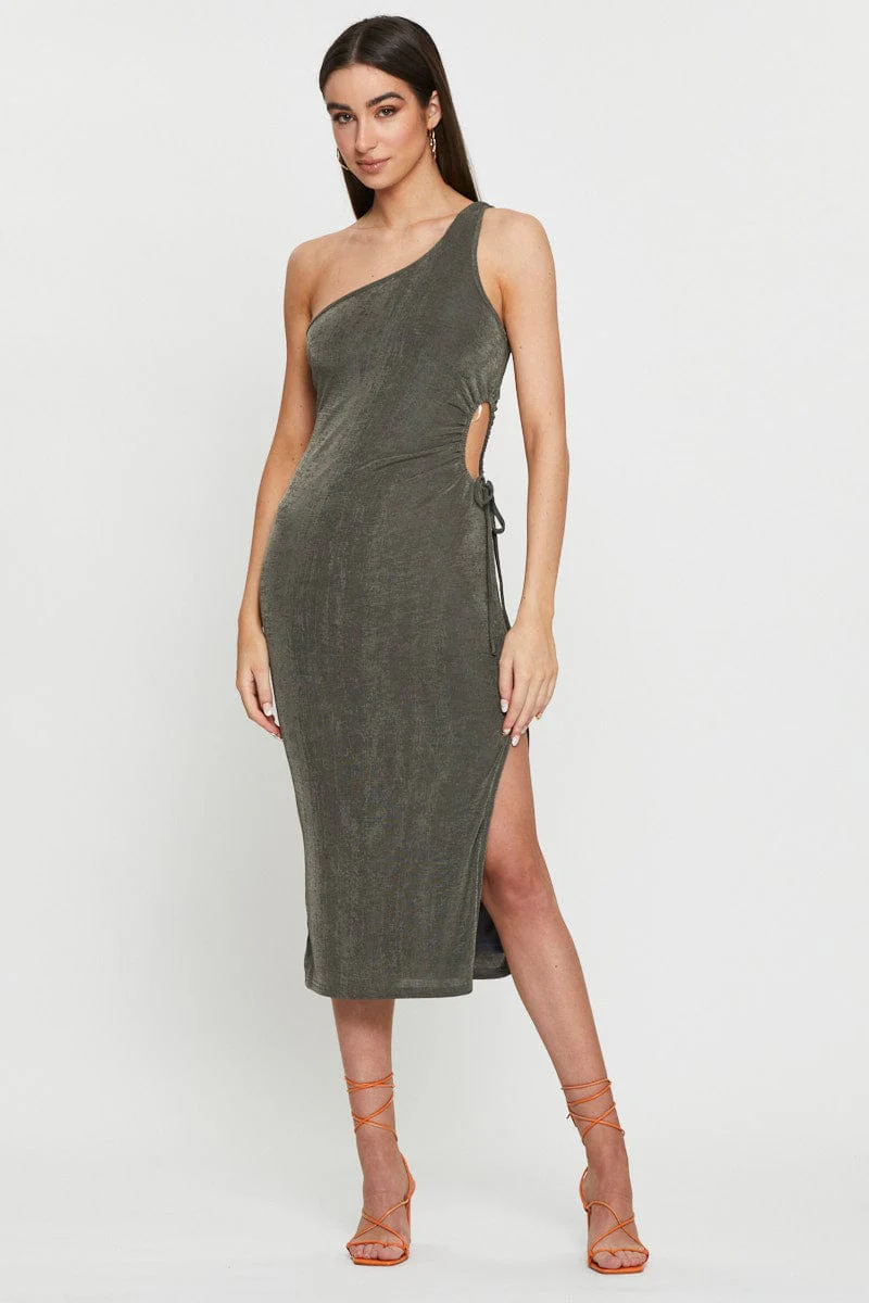 Green Midi Dress Bodycon - Image 4