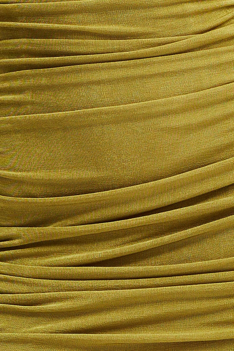 Green Mini Dress Long Sleeve Evening - Image 6