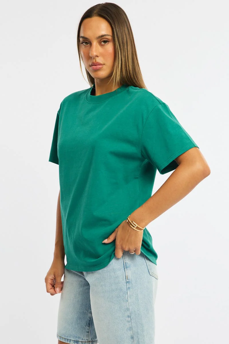 Green Oversized Tee Short Sleeve - Image 3