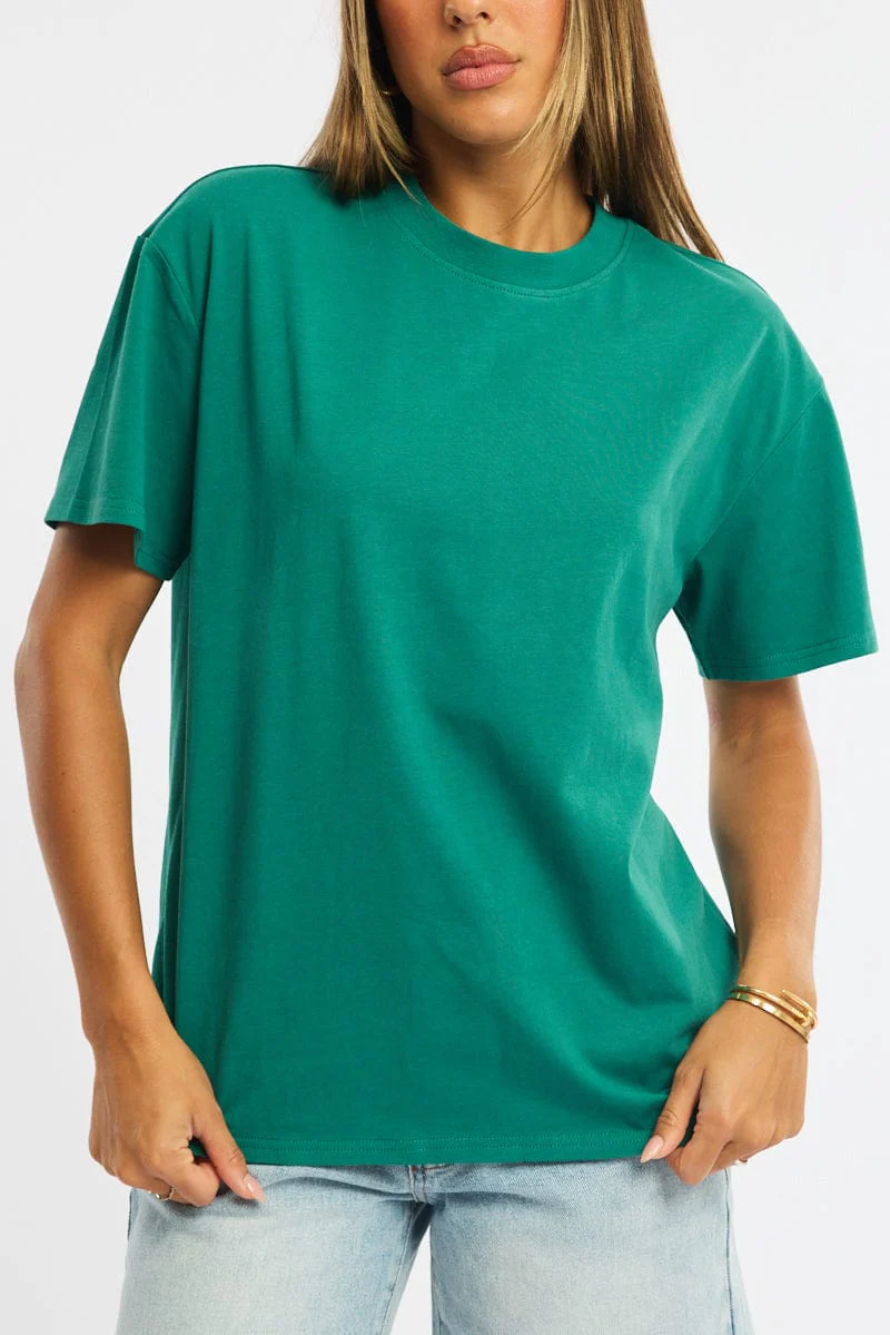 Green Oversized Tee Short Sleeve - Image 5