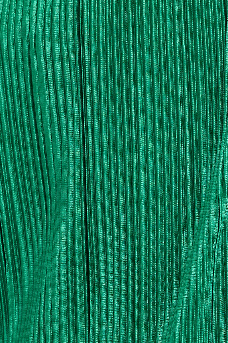 Green Plisse Shirt Long Sleeve Button Front - Image 12