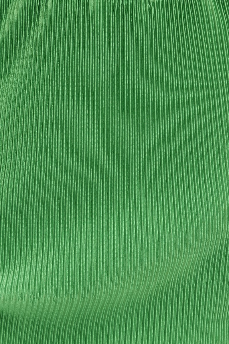 Green Plisse Skirt Maxi High Rise - Image 6