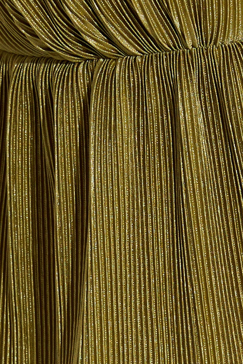 Green Plisse Top Sleeveless Tie Front - Image 6