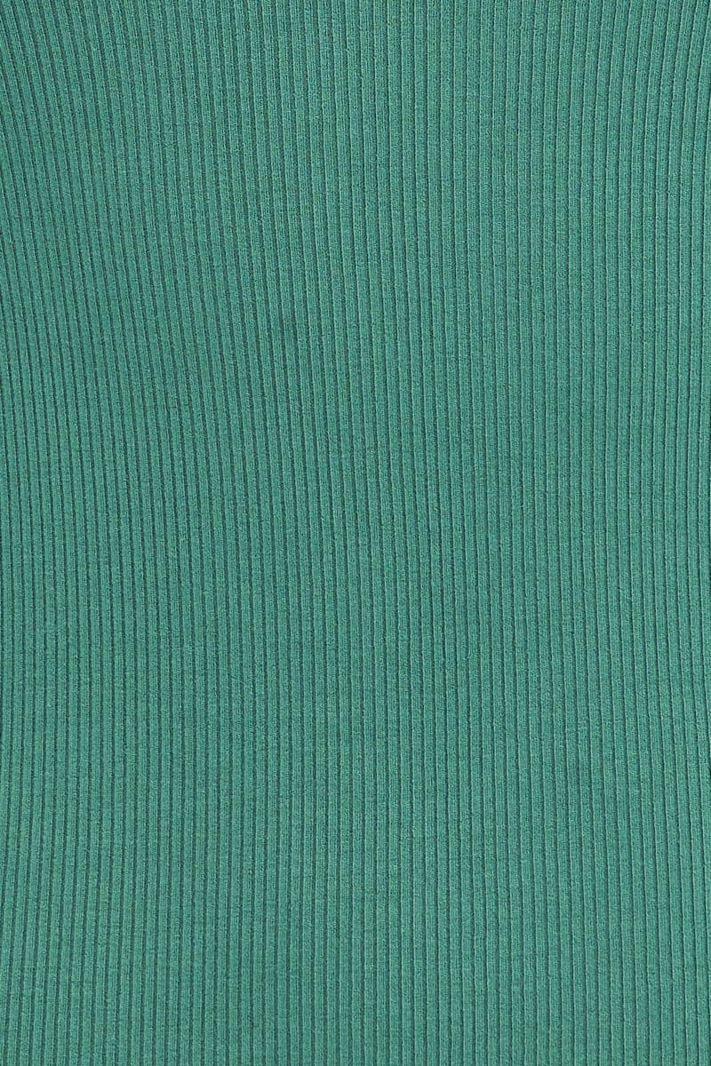 Green Ribbed Dress Sleeveless Bodycon - Image 6
