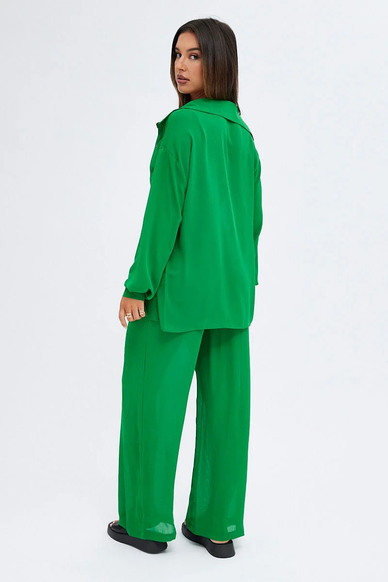 Green See-Through Beachwear Set - Image 5