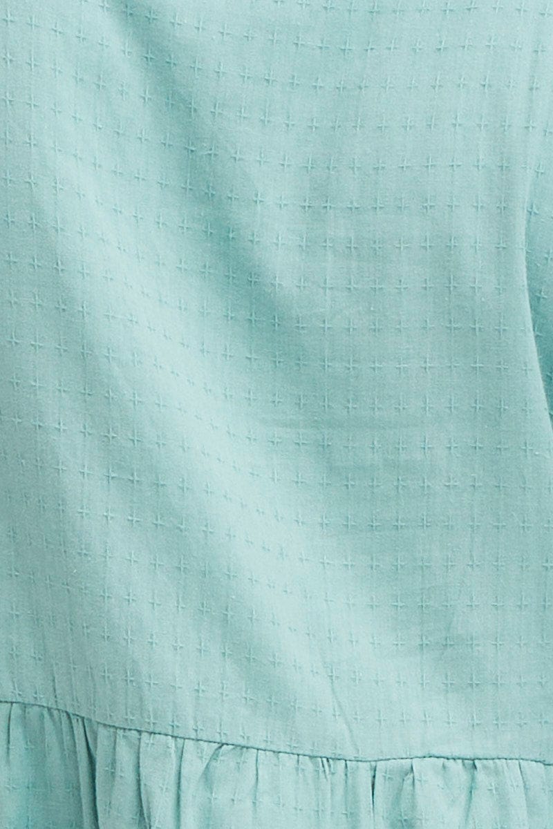 Green Smock Dress Long Sleeve Mini - Image 6