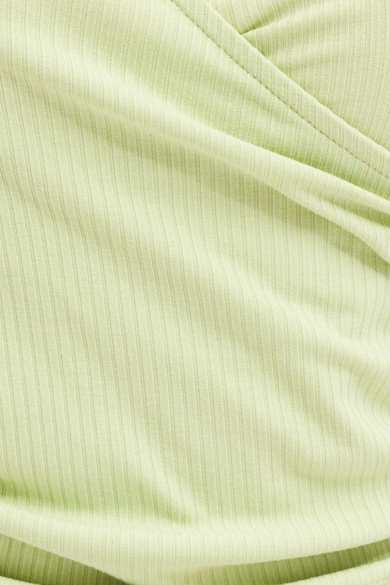 Green Top Drawstring Wrap Neck - Image 6