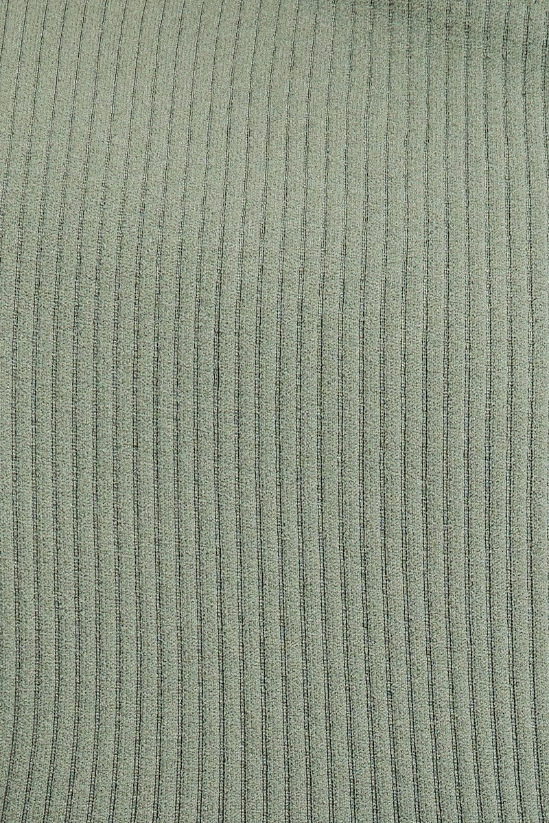 Green Top Long Sleeve Round Neck String Back Seamless - Image 6