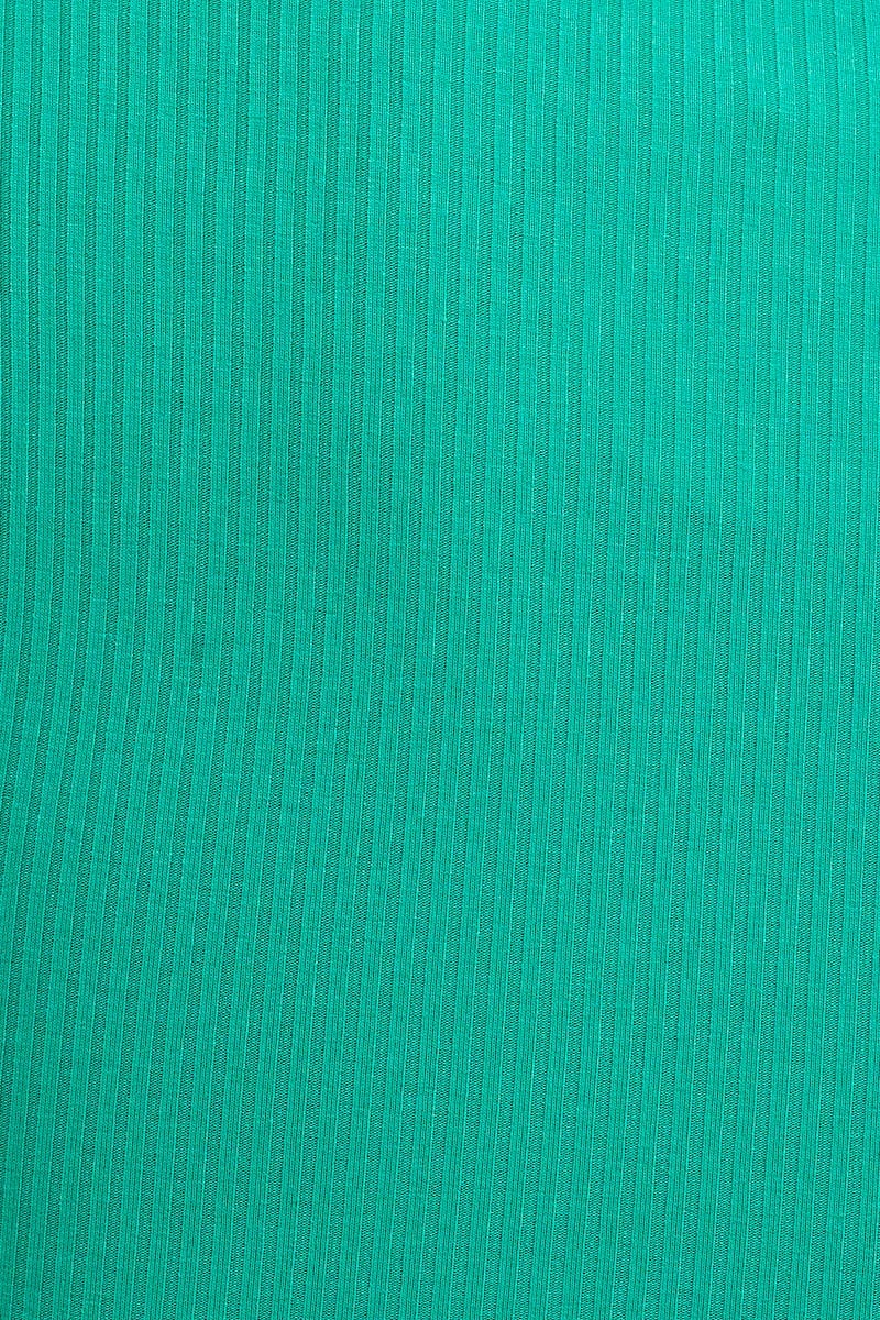Green V Neck Lettuce Edge Baby Tee - Image 6