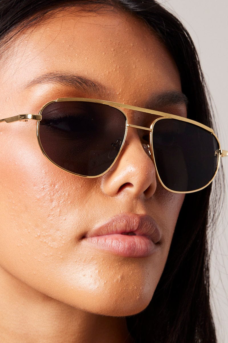 Grey Aviator Sunglasses - Image 2
