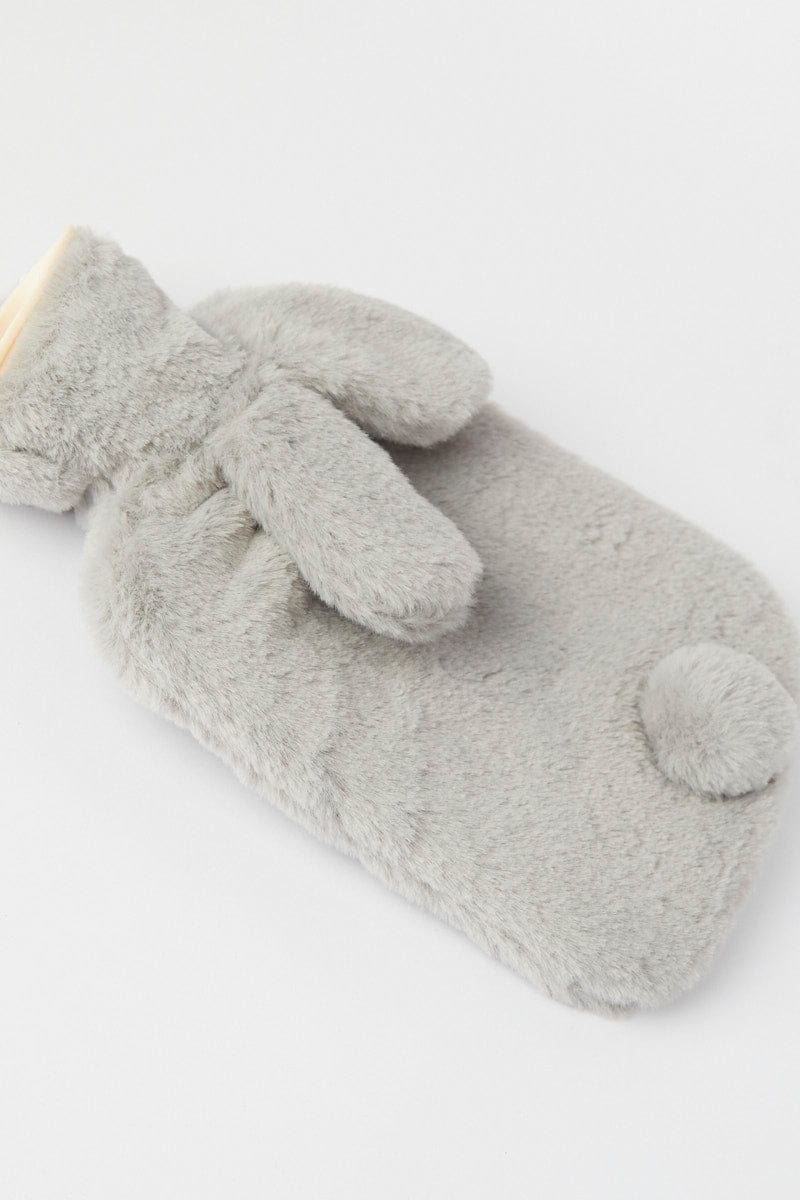 Grey Fluffy Hot Water Bottle - Image 4