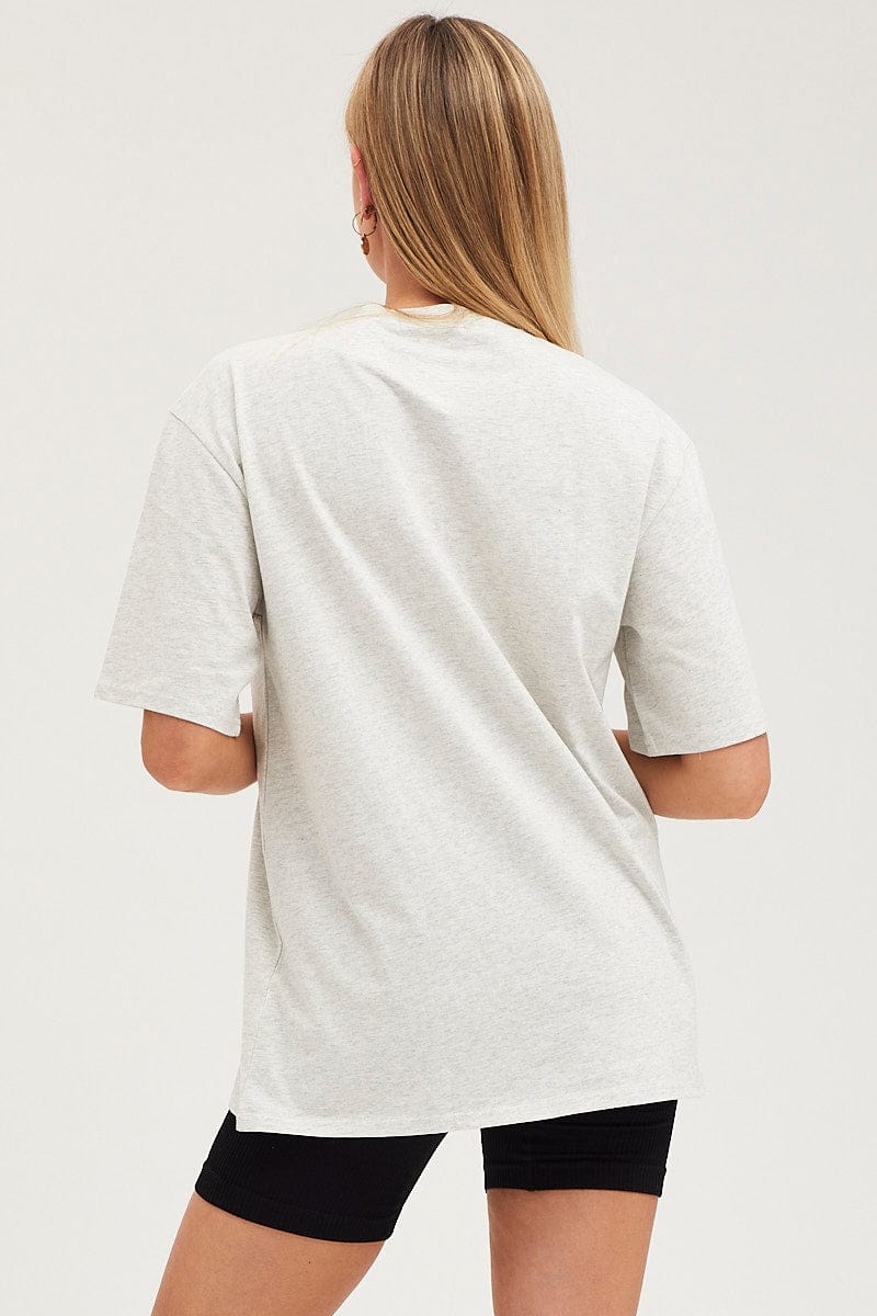 Grey Graphic T-Shirt Short Sleeve Embroided - Image 6