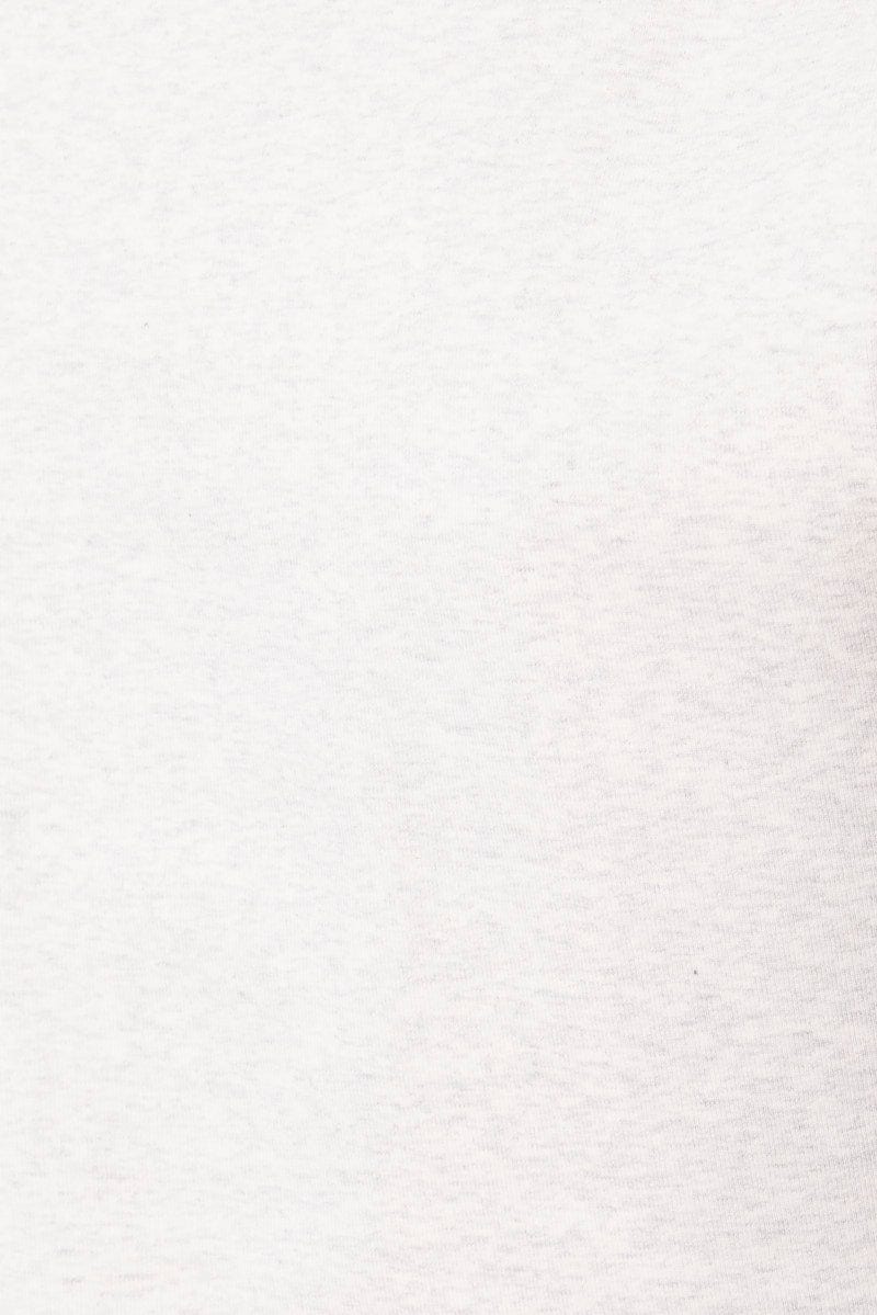 Grey Graphic Tee Crop Short Sleeve - Image 6