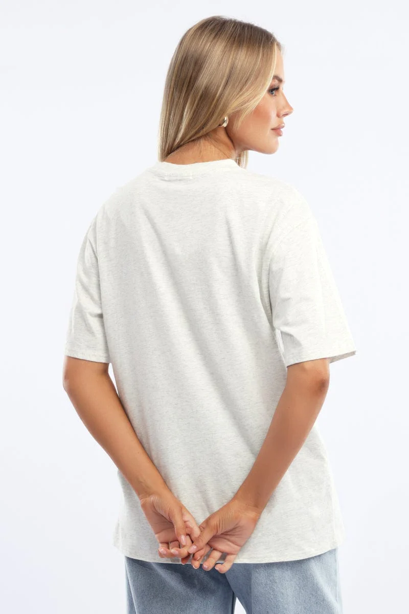 Grey Graphic Tee Short Sleeve - Image 4