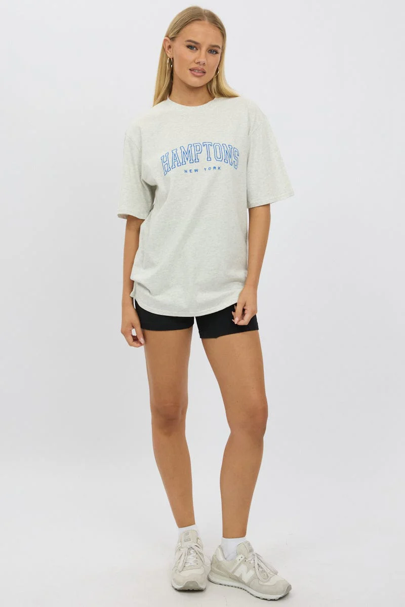 Grey Graphic Tee Short Sleeve - Image 2