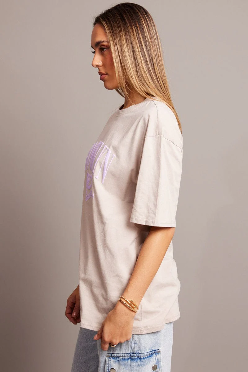 Grey Graphic Tee Short Sleeve - Image 4