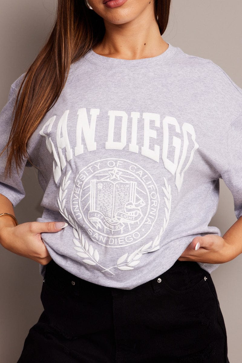 Grey Graphic Tee Short Sleeve - Image 6