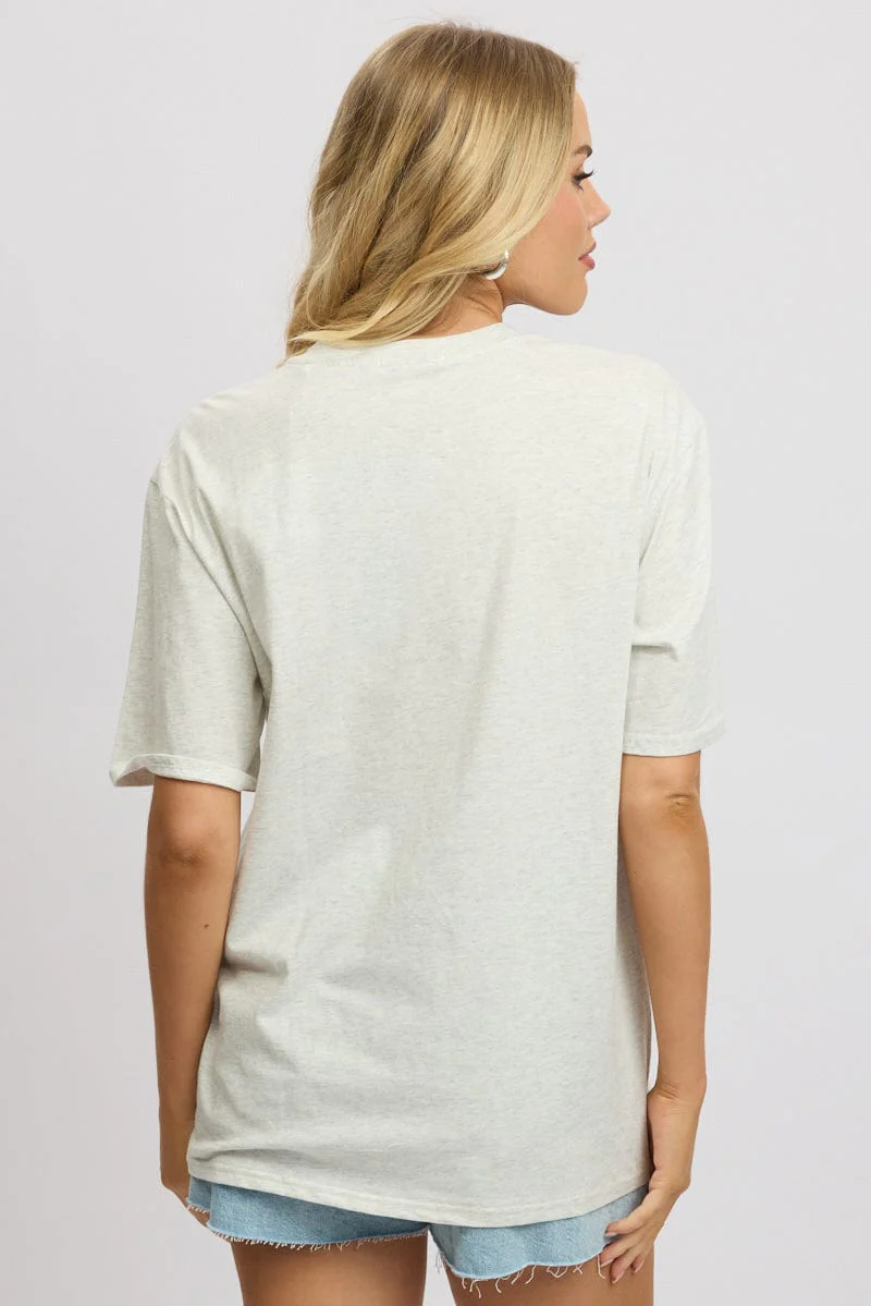 Grey Graphic Tee Short Sleeve - Image 5