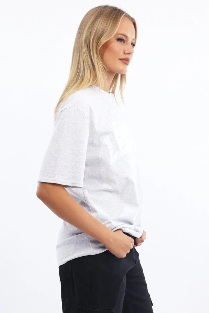 Grey Graphic Tee Short Sleeve - Image 3
