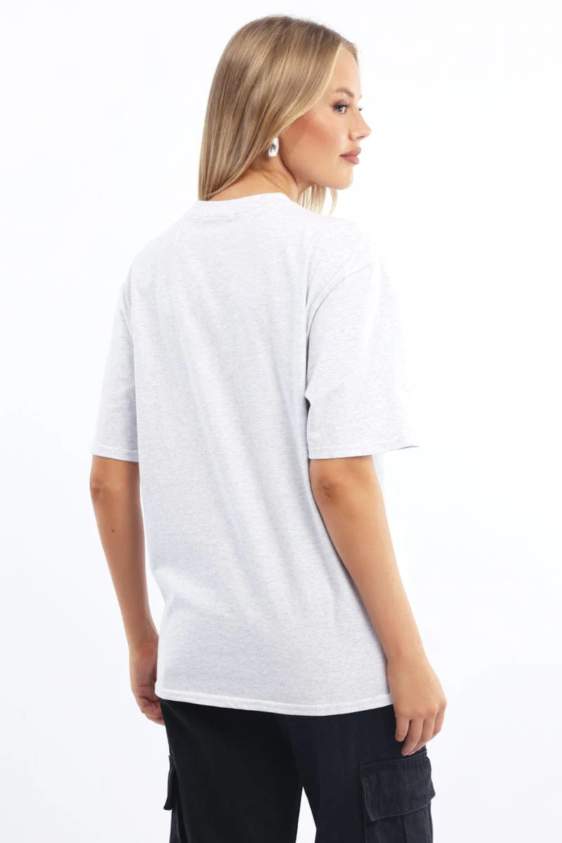 Grey Graphic Tee Short Sleeve - Image 4