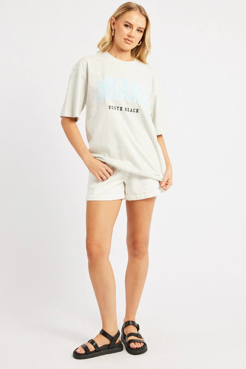 Grey Graphic Tee Short Sleeve - Image 2