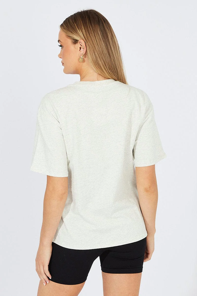 Grey Graphic Tee Short Sleeve - Image 5