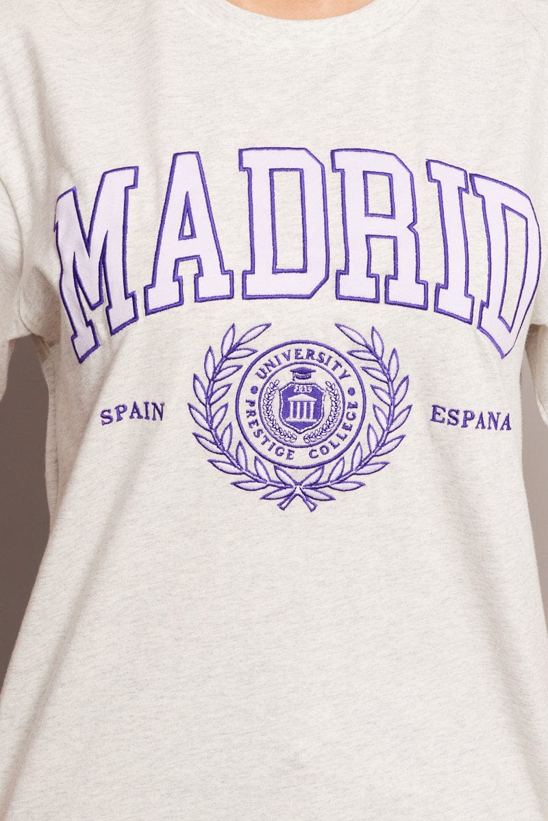 Grey Graphic Tee Short Sleeve - Image 6